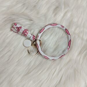 Wristlet bangle keychain bracelet tassel keyring
